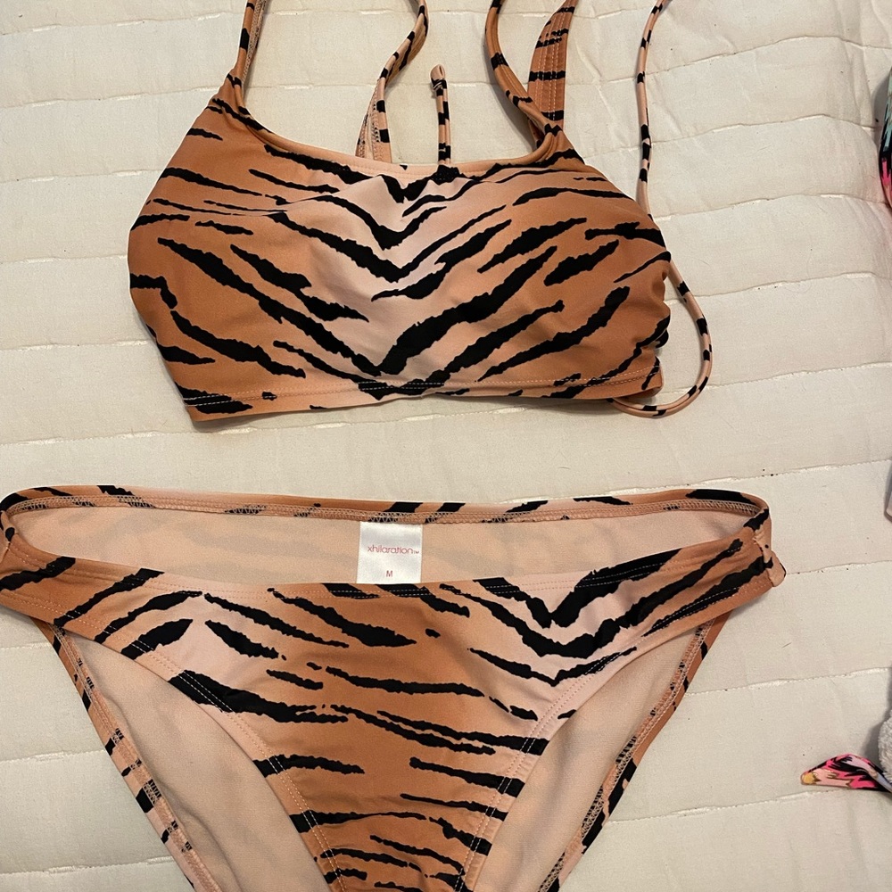 Tiger print bikini set